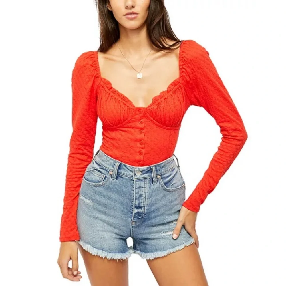 Free People Lady Bug Long Sleeve Top